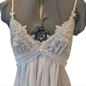 In Bloom Women'sWhite Lace Chemise Babydoll Chiffon Gown Dress Bridal NWT Size M